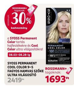 SYOSS PERMANENT COOL COLOR 9-5 FAGYOS HAMVAS SZŐKE ULTRA VILÁGOSÍTÓ – Rossmann