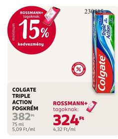 Colgate COLGATE TRIPLE ACTION FOGKRÉM – Rossmann