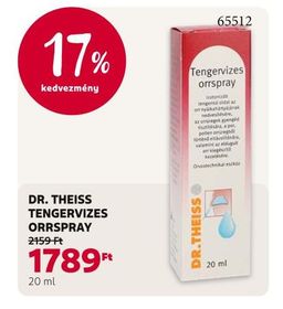 Dr. Theiss DR. THEISS TENGERVIZES ORRSPRAY – Rossmann