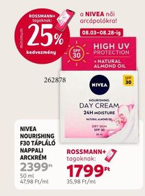 NIVEA NOURISHING F30 TÁPLÁLÓ NAPPALI ARCKRÉM – Rossmann