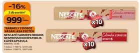 Nescafé NESCAFÉ FARMERS ORIGINS NESPRESSO KOMPATIBILIS KÁVÉKAPSZULA – Auchan