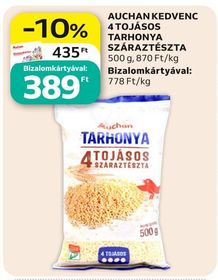 Auchan AUCHAN KEDVENC 4 TOJÁSOS TARHONYA SZÁRAZTÉSZTA – Auchan
