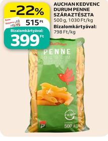 Auchan AUCHAN KEDVENC DURUM PENNE SZÁRAZTÉSZTA – Auchan