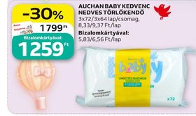 Auchan AUCHAN BABY KEDVENC NEDVES TÖRLŐKENDŐ – Auchan