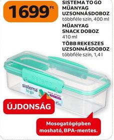 SISTEMA TO GO MŰANYAG UZSONNÁSDOBOZ – Auchan