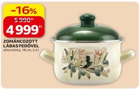 ZOMÁNCOZOTT LÁBAS FEDŐVEL – Auchan