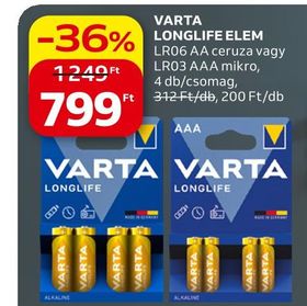VARTA LONGLIFE ELEM – Auchan