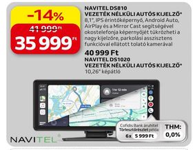 NAVITEL DS810 VEZETÉK NÉLKÜLI AUTÓS KIJELZŐ – Auchan