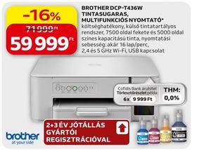 brother BROTHER DCP-T436W TINTASUGARAS, MULTIFUNKCIÓS NYOMTATÓ – Auchan