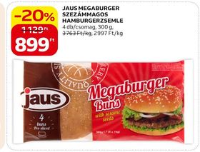 JAUS MEGABURGER SZEZÁMMAGOS HAMBURGERZSEMLE – Auchan