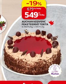 Auchan AUCHAN KEDVENC FEKETEERDŐ TORTA – Auchan