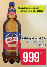 Kőbányai sör 4,3% – Coop