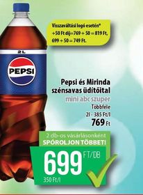 Pepsi, Mirinda Pepsi és Mirinda szénsavas üdítőital – Coop