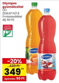 Olympos gyümölcsital – Spar