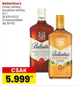 Ballantine's Finest whisky, Sunshine whisky – Spar