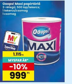 Ooops! Maxi papírtörlő – Spar