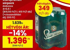 Staropramen sörpack – Spar