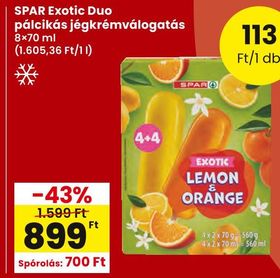 SPAR Exotic Duo pálcikás jégkrémválogatás – Spar