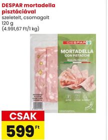 DESPAR mortadella pisztáciával – Spar