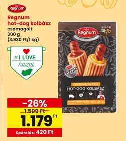 Regnum hot-dog kolbász – Spar