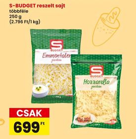 S-BUDGET reszelt sajt – Spar