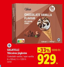 GELATELLI Tölcséres jégkrém – Lidl