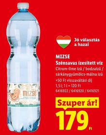 MIZSE Szénsavas ízesített víz – Lidl