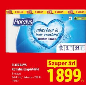 FLORALYS Konyhai papírtörlő – Lidl