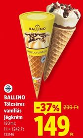 BALLINO Tölcséres vaníliás jégkrém – Lidl