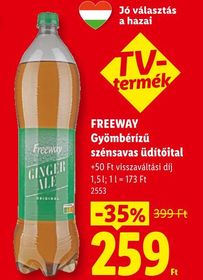 FREEWAY Gyömbérízű szénsavas üdítőital – Lidl
