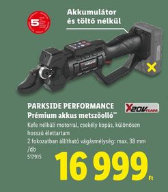 PARKSIDE PERFORMANCE Prémium akkus metszőolló – Lidl