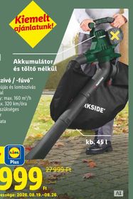 PARKSIDE Akkus lombszívó / -fúvó – Lidl