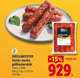 GRILLMEISTER Sertés-marha grillrudacskák – Lidl