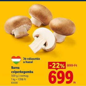 Barna csiperkegomba – Lidl