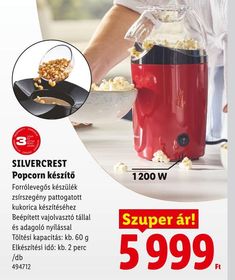 SILVERCREST Popcorn készítő – Lidl