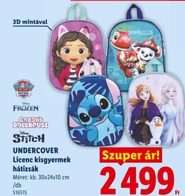 UNDERCOVER Licenc kisgyermek hátizsák – Lidl