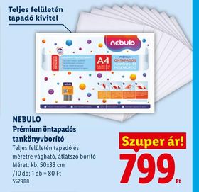 NEBULO Prémium öntapadós tankönyvborító – Lidl