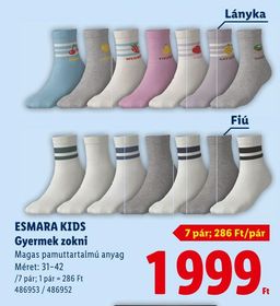 ESMARA KIDS Gyermek zokni – Lidl