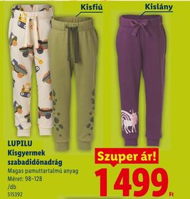 LUPILU Kisgyermek szabadidőnadrág – Lidl