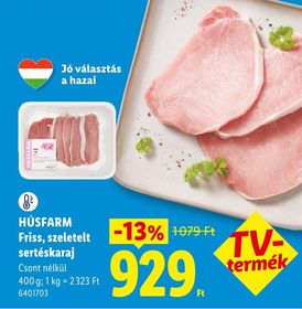 HÚSFARM Friss, szeletelt sertéskaraj – Lidl