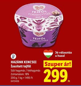 HAZÁNK KINCSEI Ízesített tejföl – Lidl