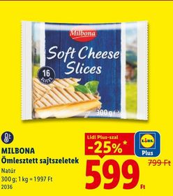 MILBONA Ömlesztett sajtszeletek – Lidl