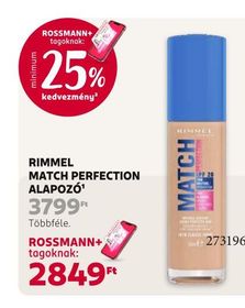 RIMMEL MATCH PERFECTION ALAPOZÓ – Rossmann