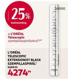 L'ORÉAL TELESCOPIC EXTENSIONIST BLACK SZEMPILLASPIRÁL – Rossmann