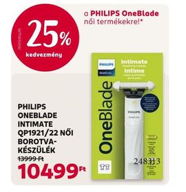 PHILIPS ONEBLADE INTIMATE QP1921/22 NŐI BOROTVAKÉSZÜLÉK – Rossmann