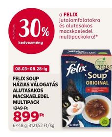 FELIX SOUP HÁZIAS VÁLOGATÁS ALUTASAKOS MACSKAELEDEL MULTIPACK – Rossmann