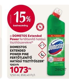 DOMESTOS EXTENDED POWER PINE FERTŐTLENÍTŐ HATÁSÚ TISZTÍTÓSZER – Rossmann