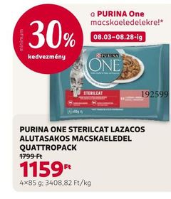 PURINA ONE STERILCAT LAZACOS ALUTASAKOS MACSKAELEDEL QUATTROPACK – Rossmann