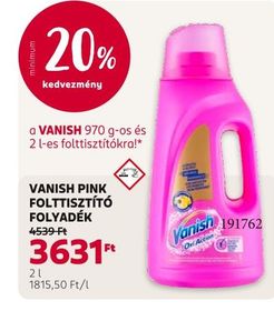 VANISH PINK FOLTTISZTÍTÓ FOLYADÉK – Rossmann