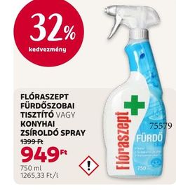 FLÓRASZEPT FÜRDŐSZOBAI TISZTÍTÓ VAGY KONYHAI ZSÍROLDÓ SPRAY – Rossmann